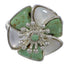 Turquoise Mother Of Pearl Sterling Silver Southwestern Flower Ring Size 7-3/4 QX75775